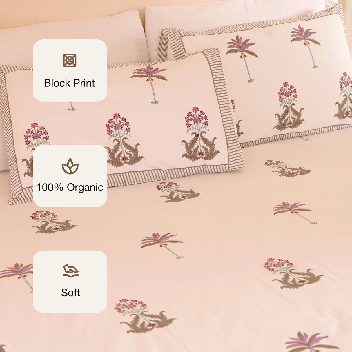 Empire Aura - Handblock Bedsheet