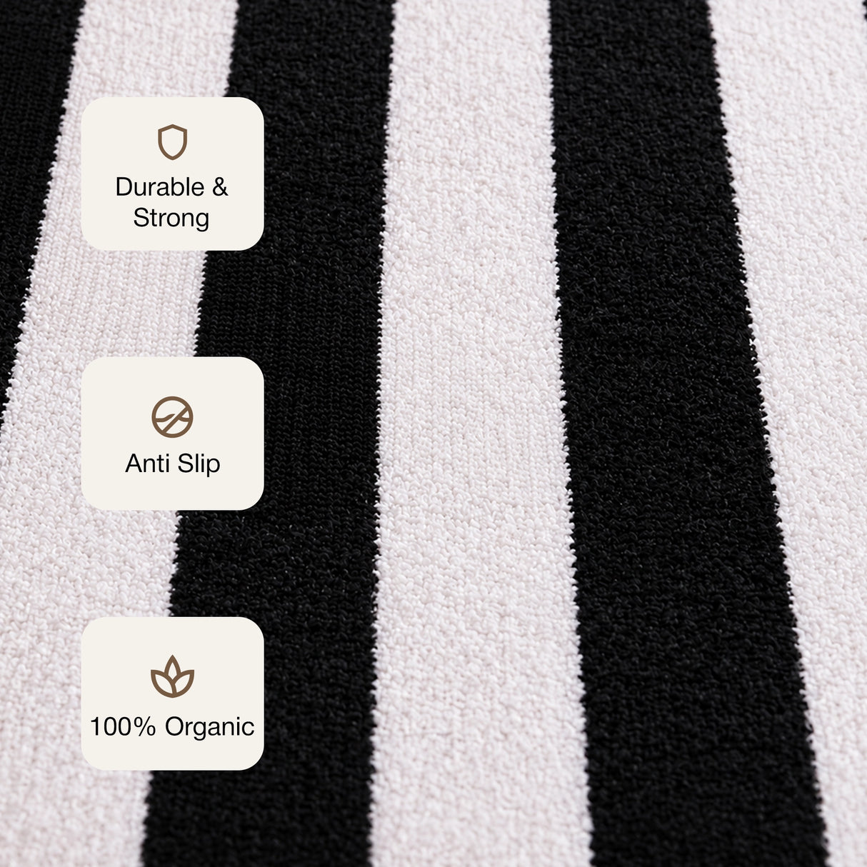 Breton Shadowplay - Plaid Rug (Black & White Stripe)