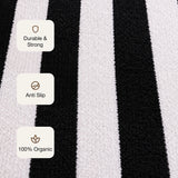 Breton Shadowplay - Plaid Rug (Black & White Stripe)