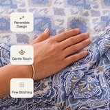 Imprimer Haze - Printed Dohar (Blue & White)