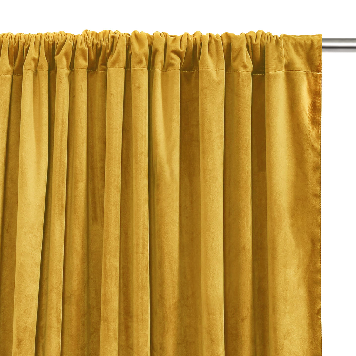 Fort Royal - Rod Pocket Velvet Curtain (Yellow)