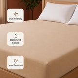 Fort - Terry Solid Mattress Protector (Beige)