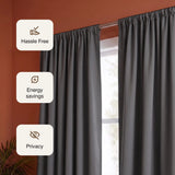 Fort Essential - Rod Pocket Blackout Curtain (Grey)