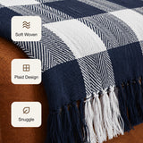Breton Blue Harlequin - Plaid Woven Throw