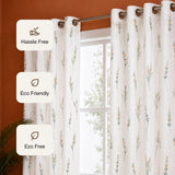 Leafscape Yellow & Green - Printed Eyelet Duck Curtain