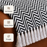 Tessitura Black Chevron - Throw