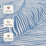 Blue Feather - Bedsheet (Blue & White)