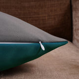Double Color Pattern Cushion Cover (Blue & Grey)