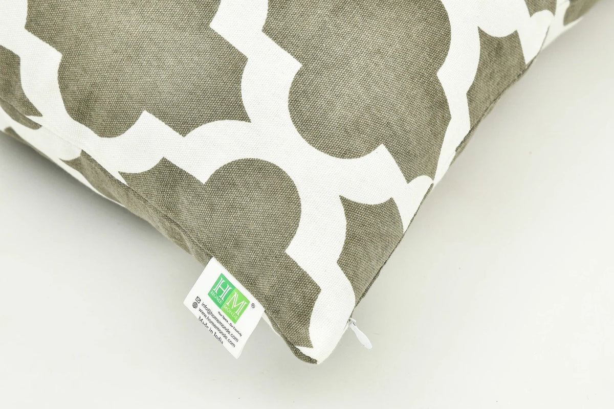 Imprimer Quatrefoil - Printed Cushion Cover (Grey)