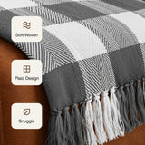 Breton Grey Harlequin - Plaid Woven Throw