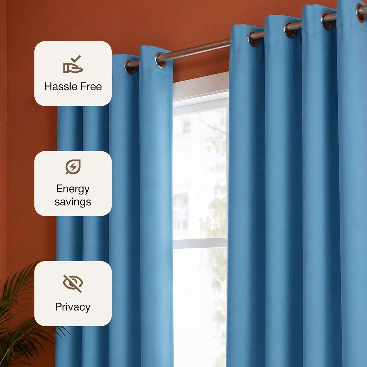 Fort Essential - Black Backing Blackout Curtain