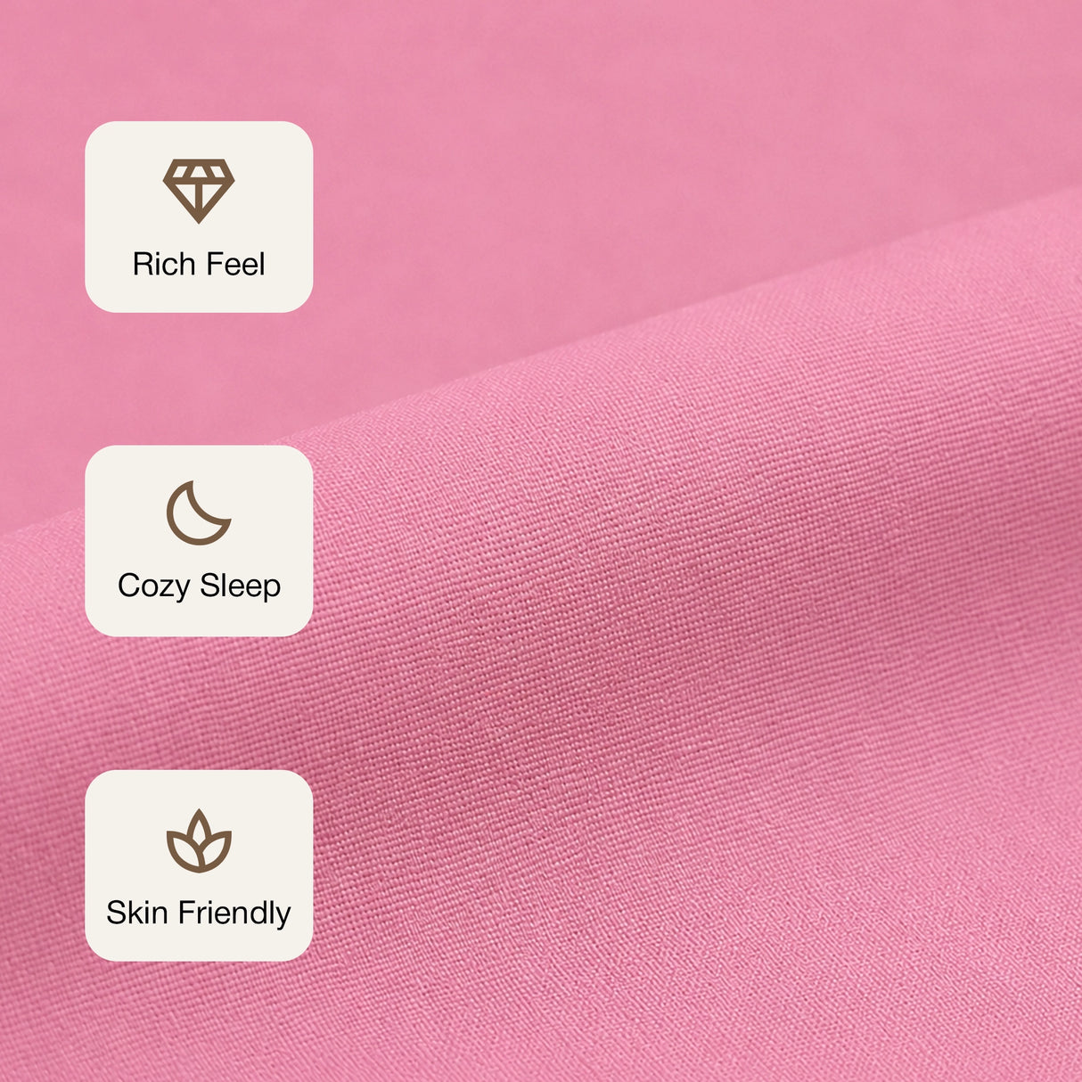 Fort Nightingale - Solid Bedsheet (Pink)