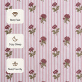 Soft Serenade - Floral Bedsheet (Peach)