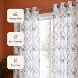 Island Trellis Eyelet Handblock Printed duck Curtain