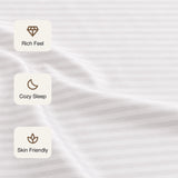 Breton Nap - Satin Stripes Bedsheet (White)