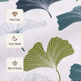 Imprimer Ginkyo - Floral Printed Bedsheet (Blue & Green)