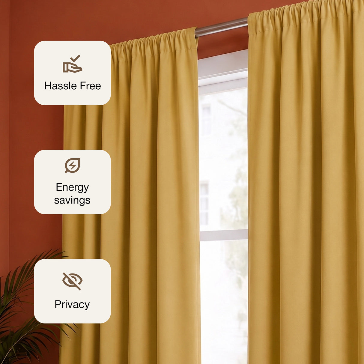 Fort Essential - Black Backing Blackout Curtain