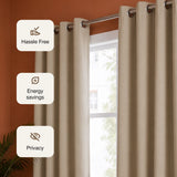 Fort Essential - Black Backing Blackout Curtain (Dutch White)