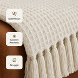 Ivory - Waffle Throw