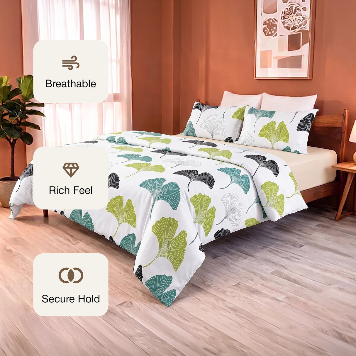 Imprimer Ginkyo - Printed Duvet Cover (Blue & Green)