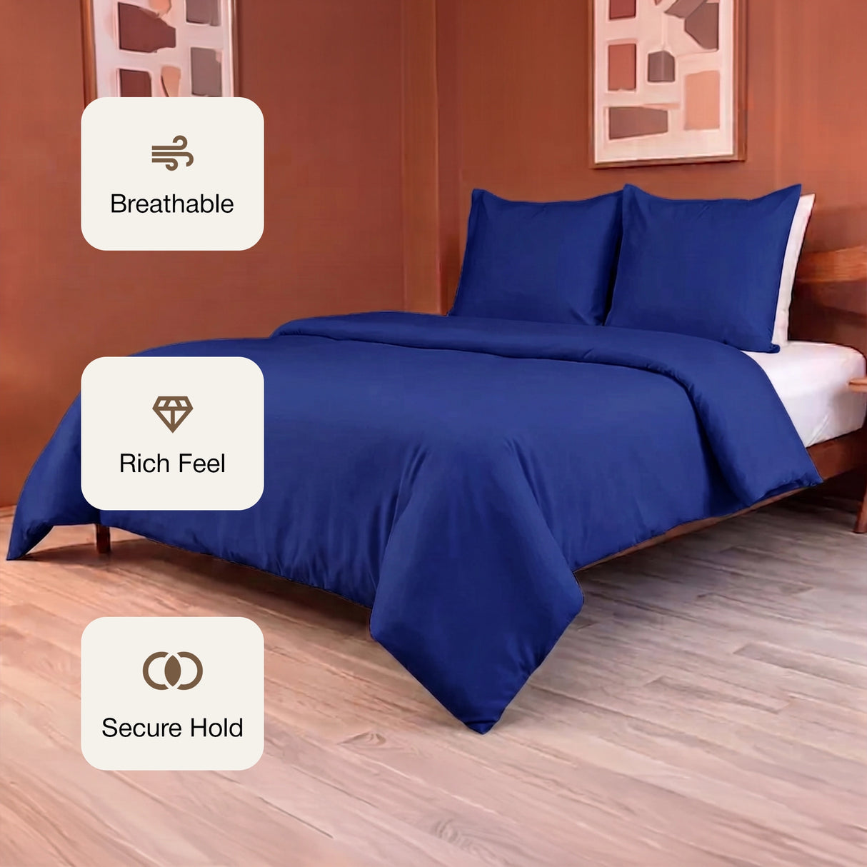 Fort Mellow - Solid Duvet Cover (Navy Blue)