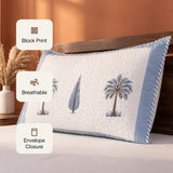 Blue Quilted Pillow Covers