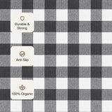 Breton Shadowplay - Plaid Rug (Grey & White)