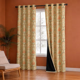 Imprimer Floral - Digital Printed Blackout Curtain (Green & Pink)
