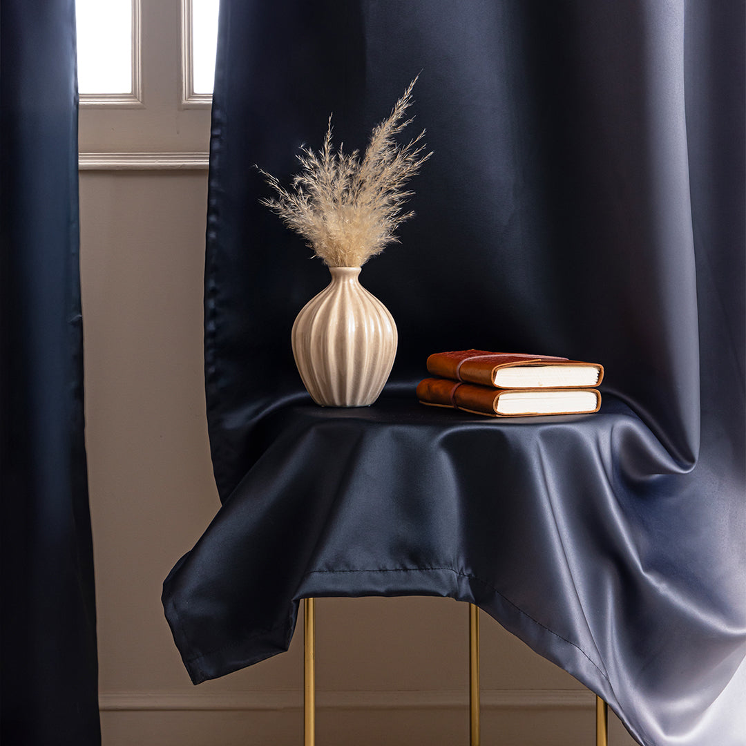 Blackout Ombre Curtain (Grey & Black)