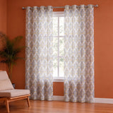 Imprimer Ikat - Printed Semi Blackout Curtain (Yellow)