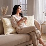 Fort Sawtooth - Quilted Velvet Cushion Cover (Ivory)