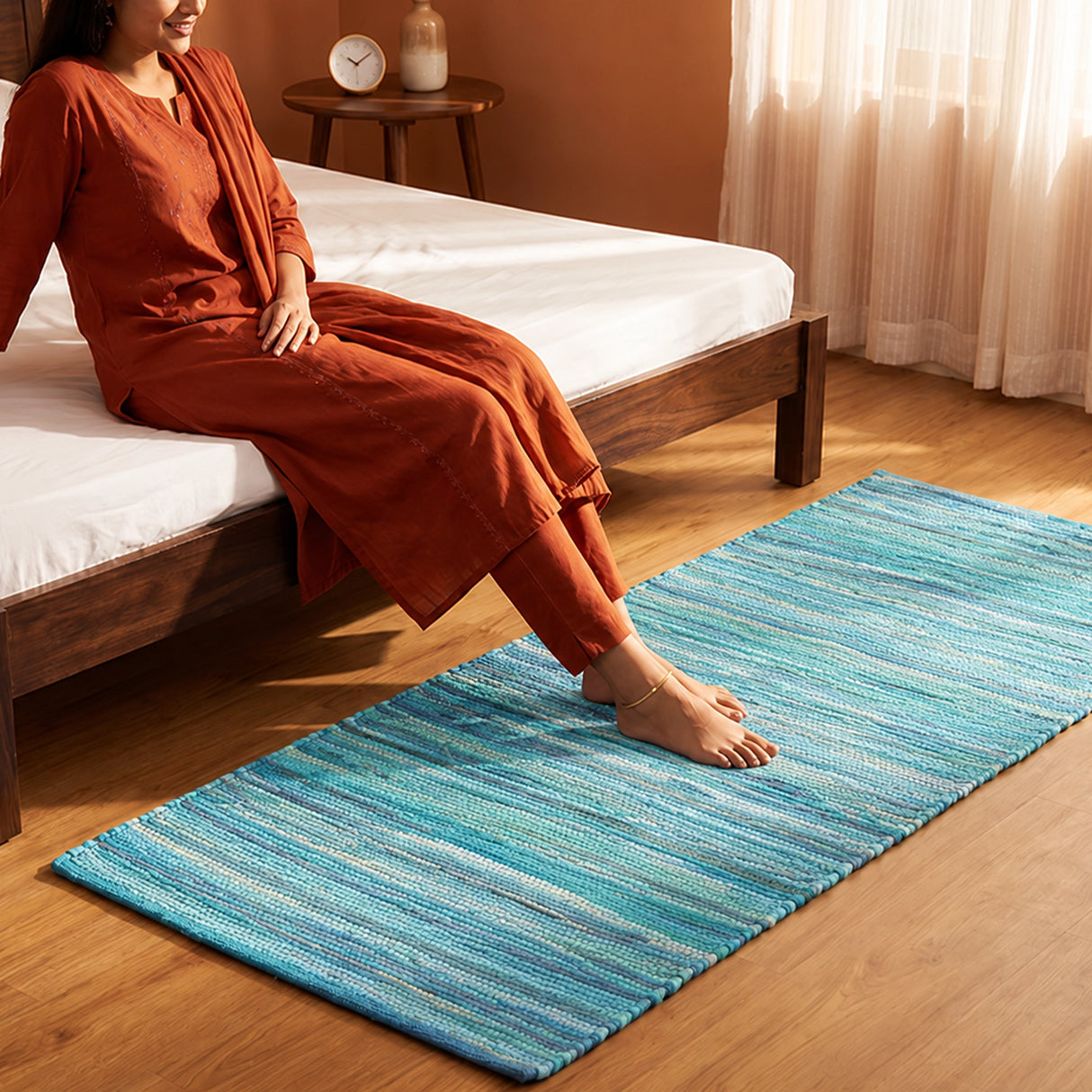 Earthology Harmony - Recycled Runner Rug (Turquoise)