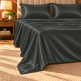 Premium Poly Satin Bedsheet – Soft, Smooth & Silky,Graphite Grey
