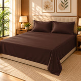 Premium Poly Satin Bedsheet – Soft, Smooth & Silky, Chocolate Brown