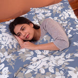 Blossom Haze - Floral Duvet Cover (Blue)