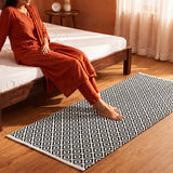 Tessitura Confetti - Diamond Cotton Rug (Grey & White)