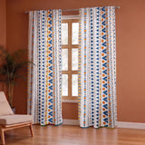 Imprimer Handpicked Santo - Rod Pocket Printed Semi Blackout Curtain (Multicolor)