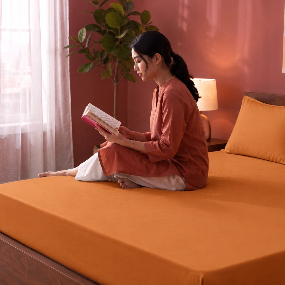 Fort Sublime - Solid Fitted Bedsheet (Taupe)