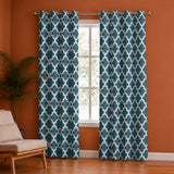 Imprimer Quatrefoil Printed Semi Blackout Curtain