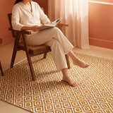 Tessitura Confetti - Diamond Cotton Rug (Mustard & White)