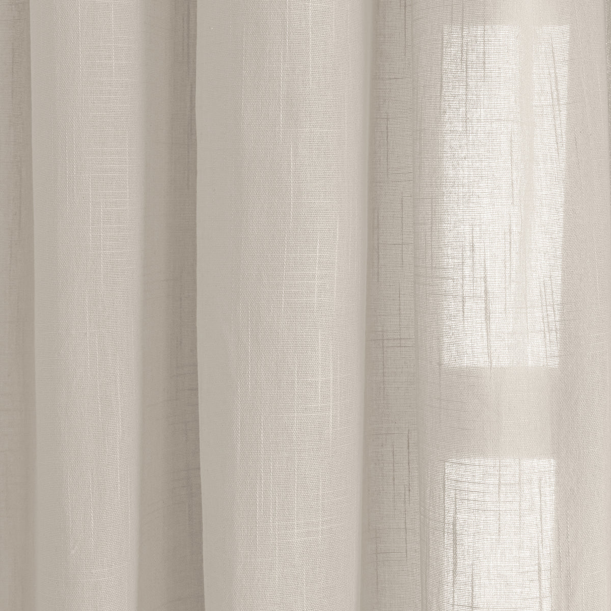 Fort Absolute - Twist Tab Top Sheer Curtain (White)