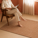 Tessitura Chromatic - Herringbone Cotton Rug (Tan & White)