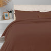 Breton Mellow - Satin Striped Duvet Cover (Brown)