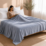 Fort Mellow - Solid Plush Blanket (Frost Blue)
