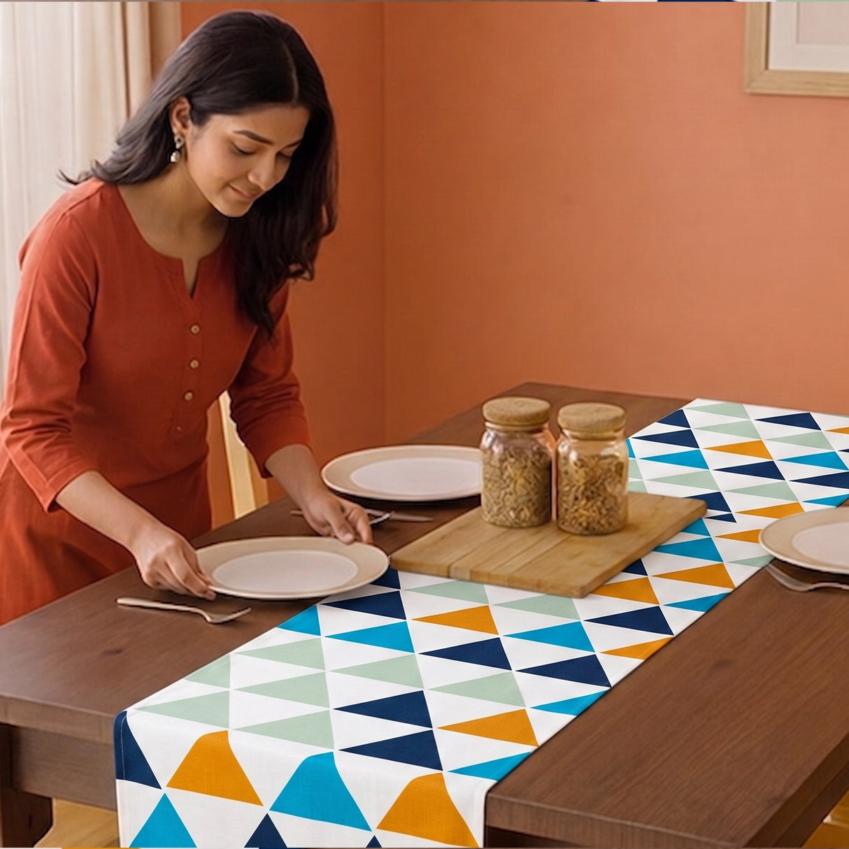 Imprimer Diamond - Printed Table Runner (Multicolor)