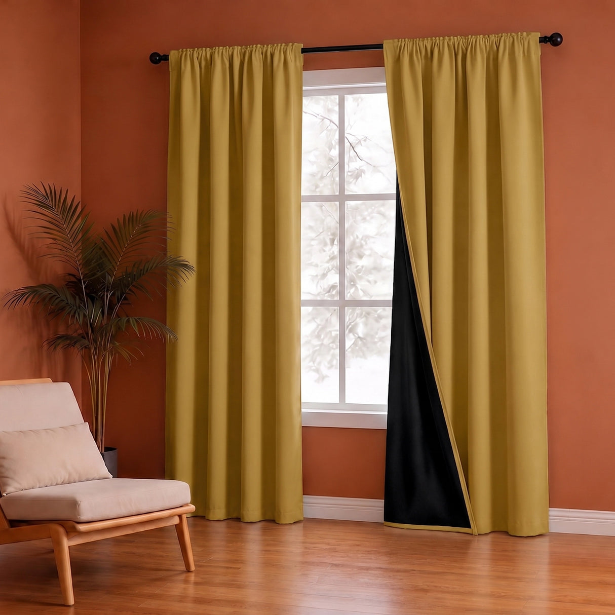 Fort Essential - Black Backing Blackout Curtain