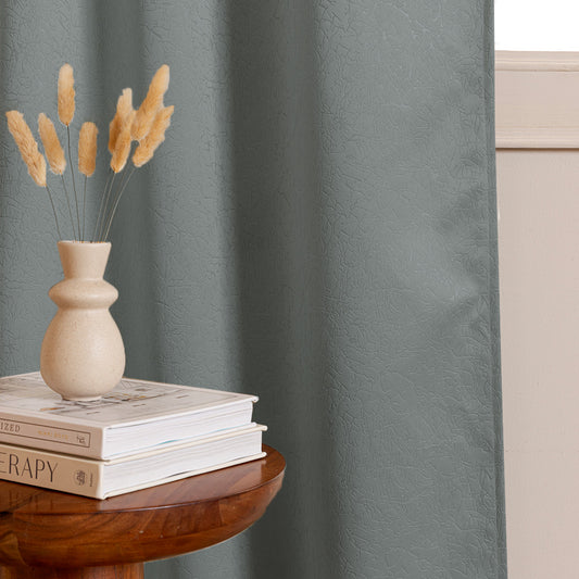 Fort Essential Abstract - Rod Pocket Black Backing Blackout Curtain (Grey)Fort Essential Abstract - Rod Pocket Black Backing Blackout Curtain (Grey)