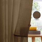 Fort Absolute - Dark Brown Loop Sheer Curtain