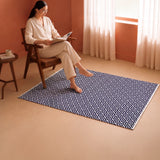 Tessitura Confetti - Diamond Cotton Rug (Blue & White)