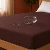 Fort - Terry Solid Mattress Protector (Brown)